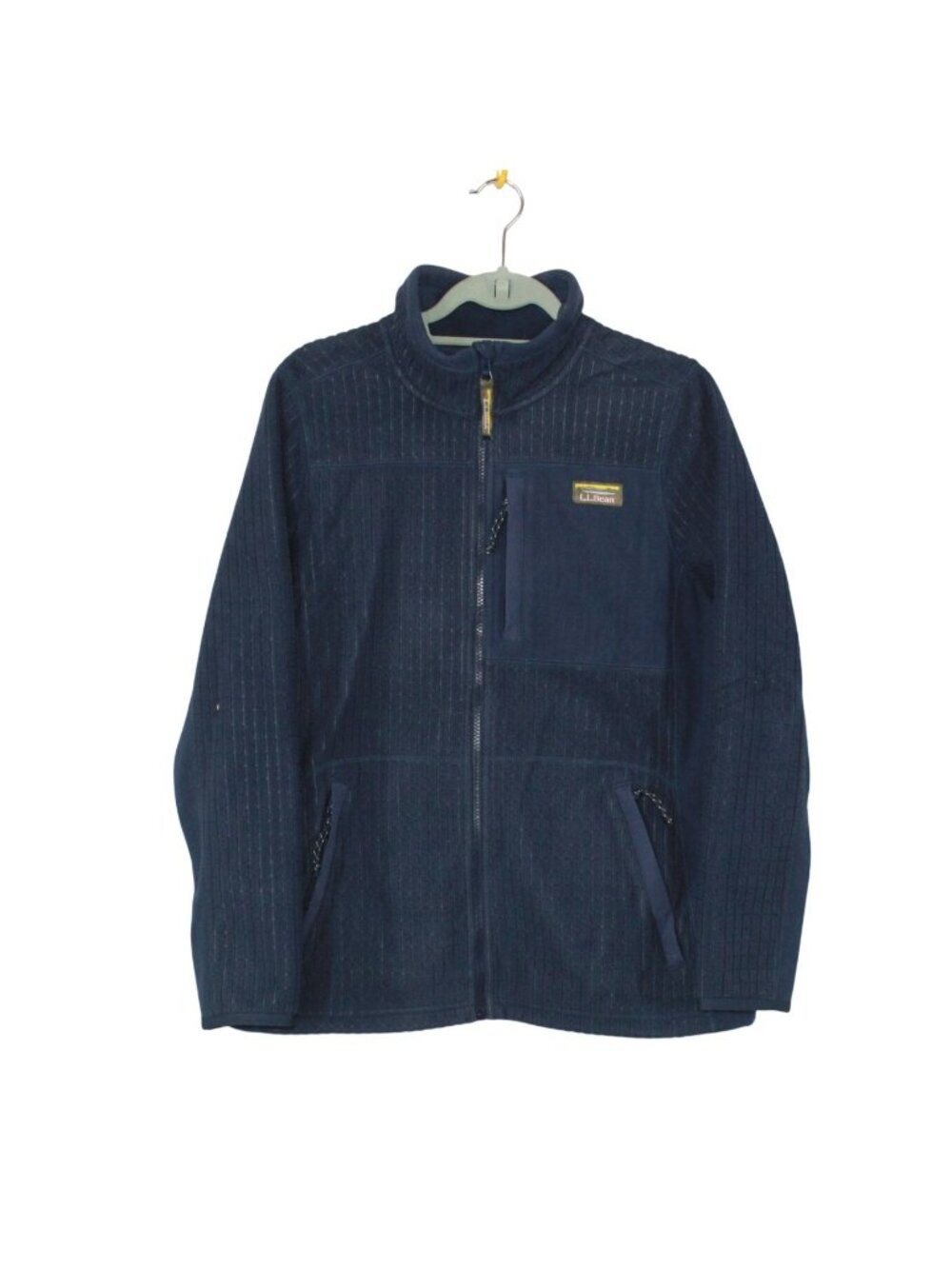 LL Bean Mountain Classic Windproof Fleece Jacket Outdoor Hiking Navy Large